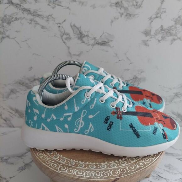 Groove Bags Womens Blue Sneaker w Violin Shoes Size US 7 W - Picture 4 of 8